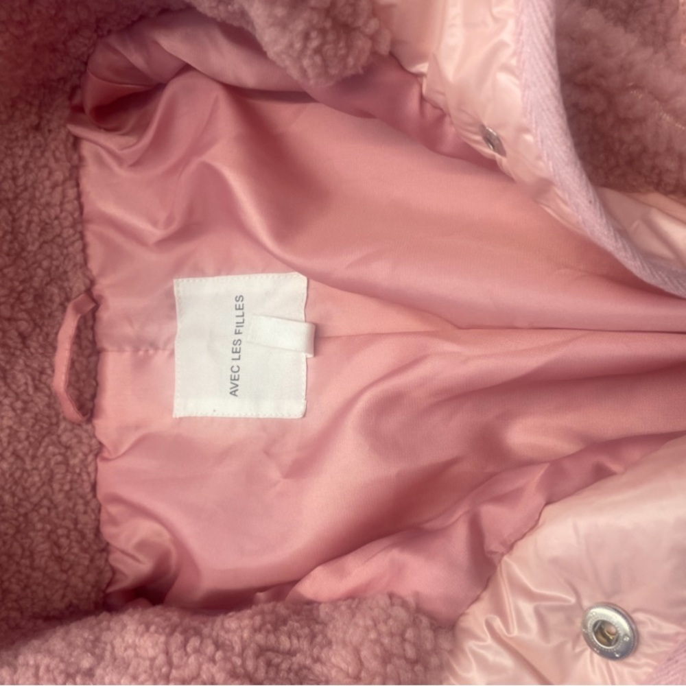 Avec Les Filles Pink Sherpa Jacket - Picture 6 of 7
